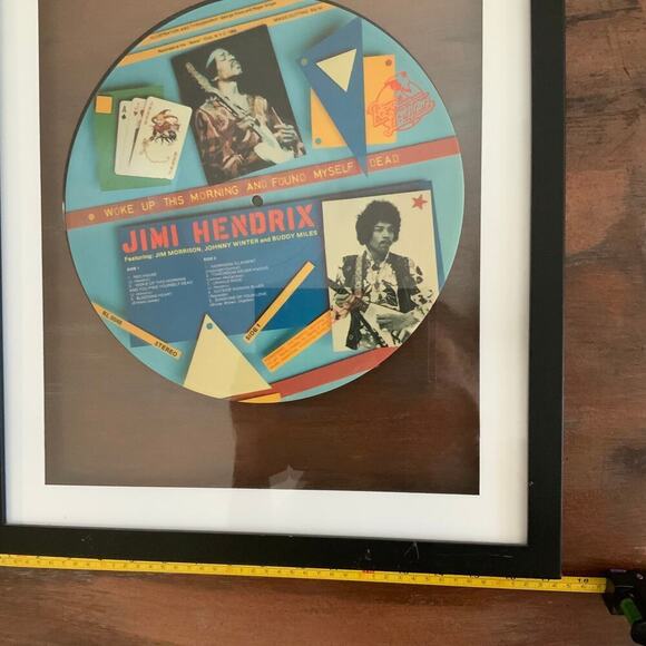 Jimi Hendrix "Woke Up This Morning and Found Myself Dead" WALL ART VINYL FRAMED - Picture 5 of 8